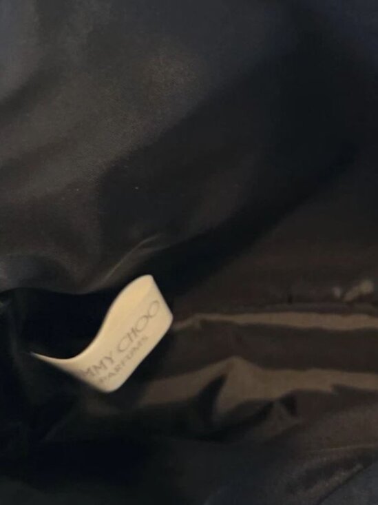 Jimmy Choo Crossbody Clutch Bag, Black and gold litter Velvet Gold Chain New - Picture 7 of 7